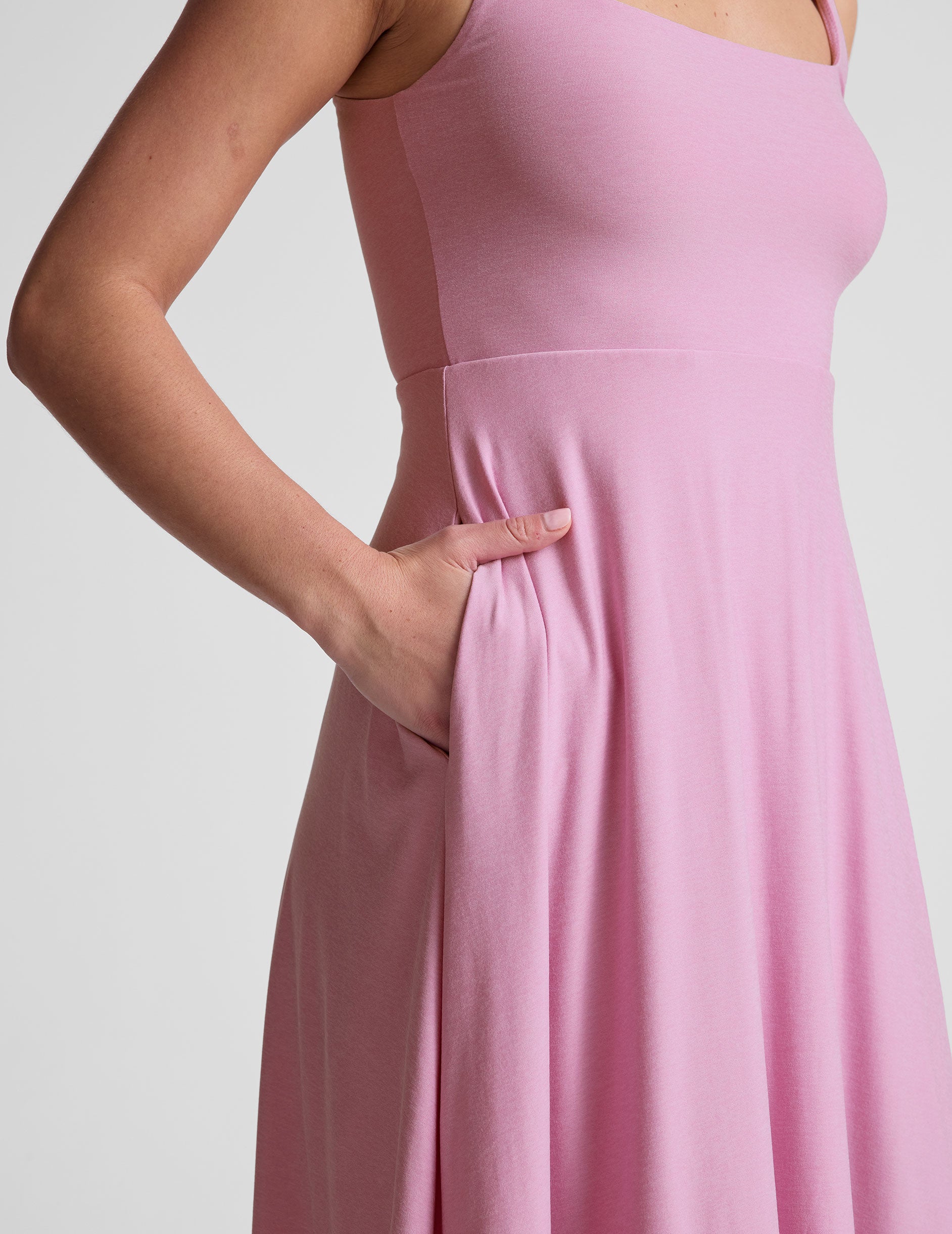 pink midi dress