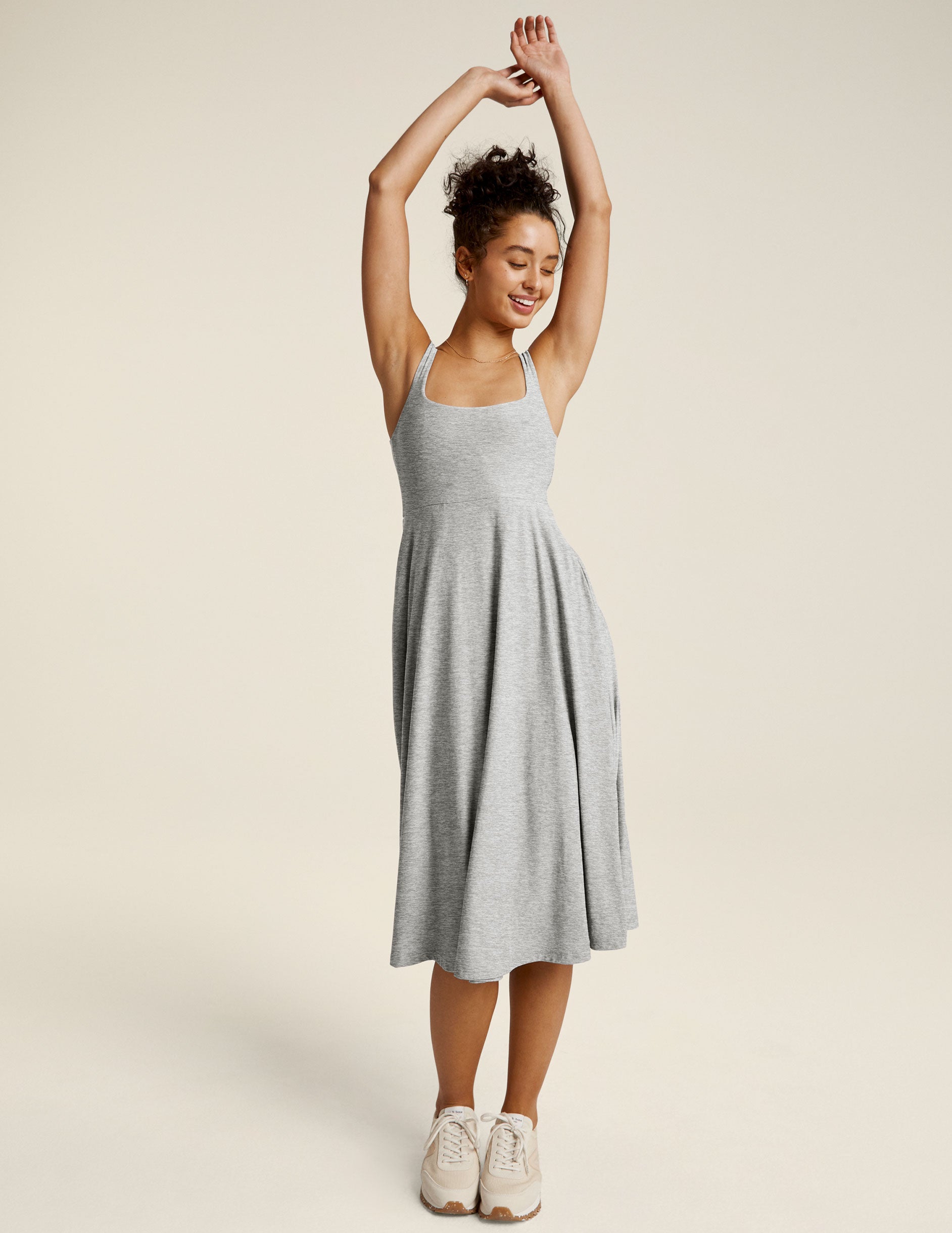 Beyond Yoga Featherweight At The Ready Square Neck Dress
