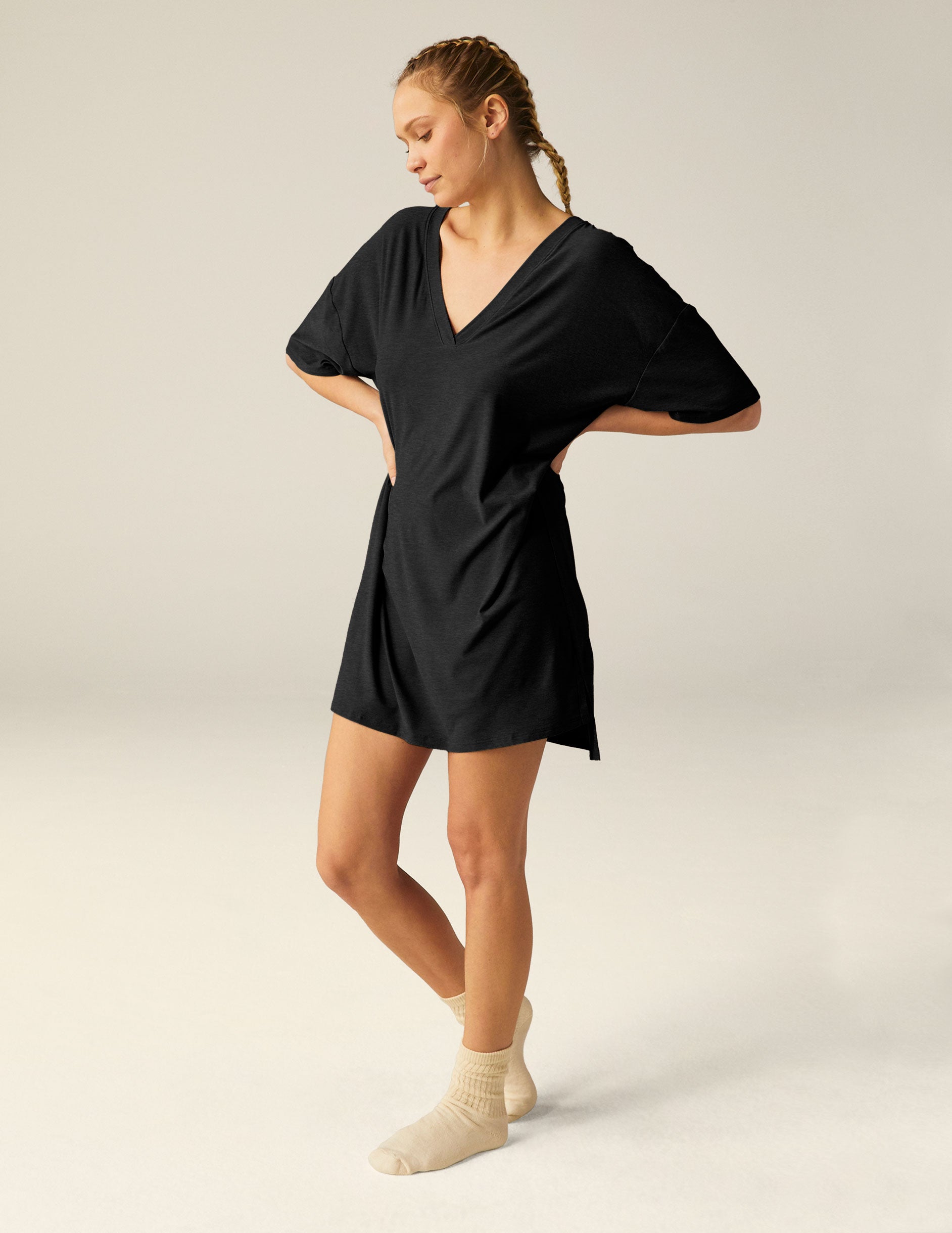 Featherweight V Rested Sleep Tee Dress