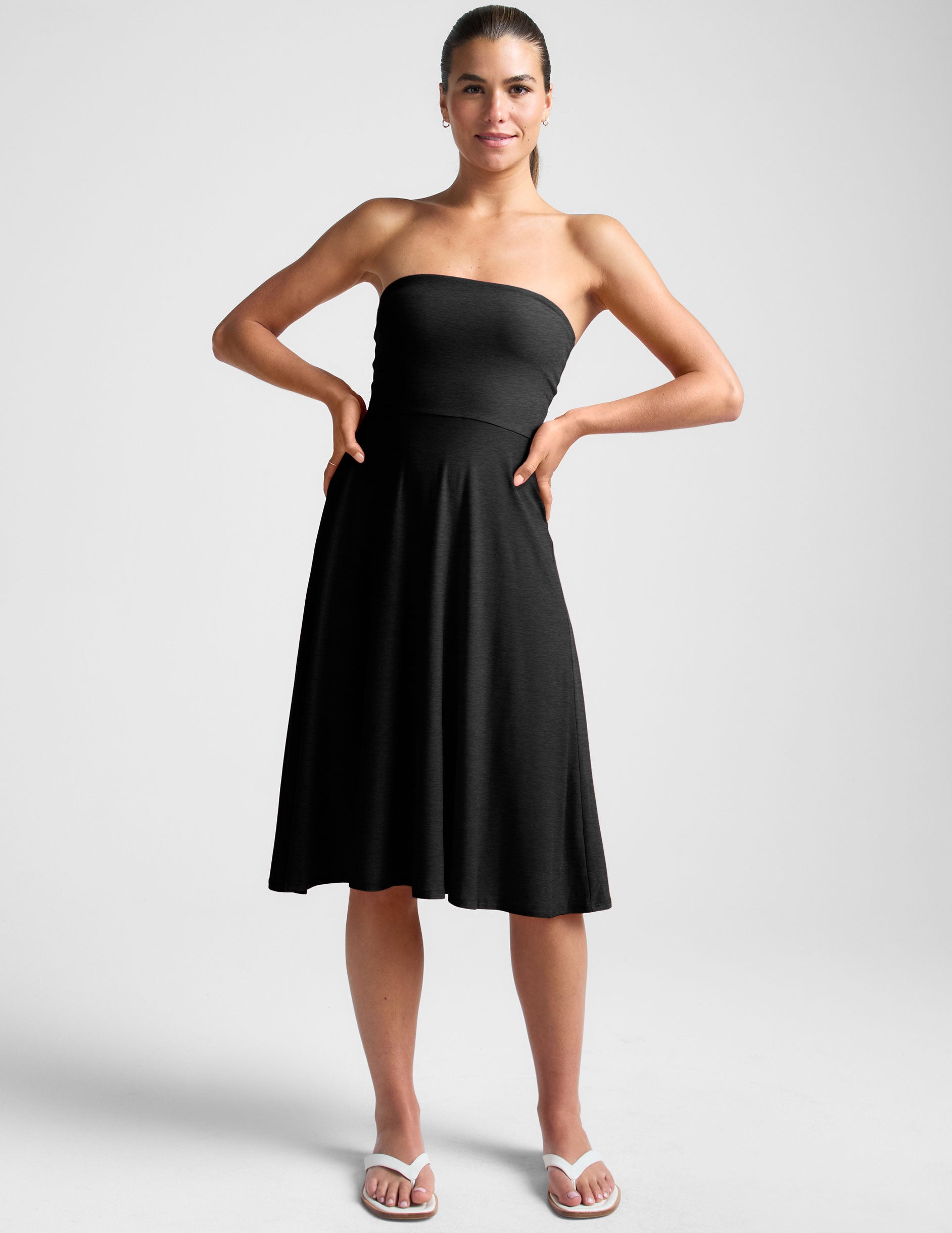 black and white loft dress Rue Gown in Black - Full Length Strapless Dress main image 1
