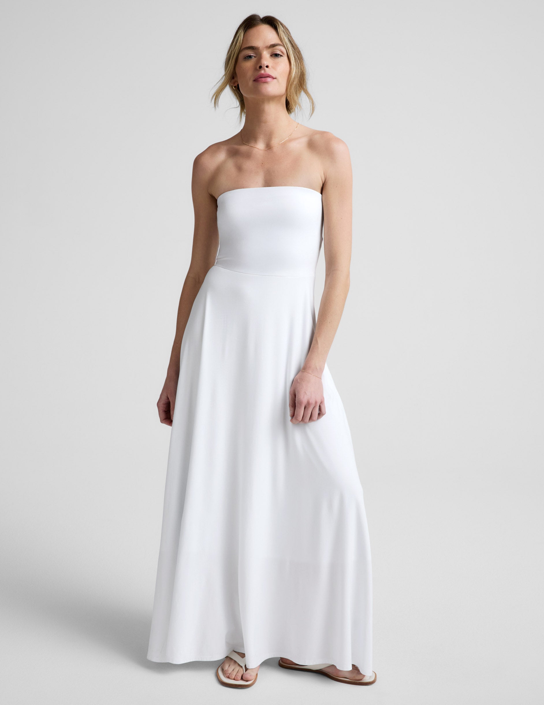 fitted lace wedding dress Elysium White Maxi Dress - US 8 main image 0