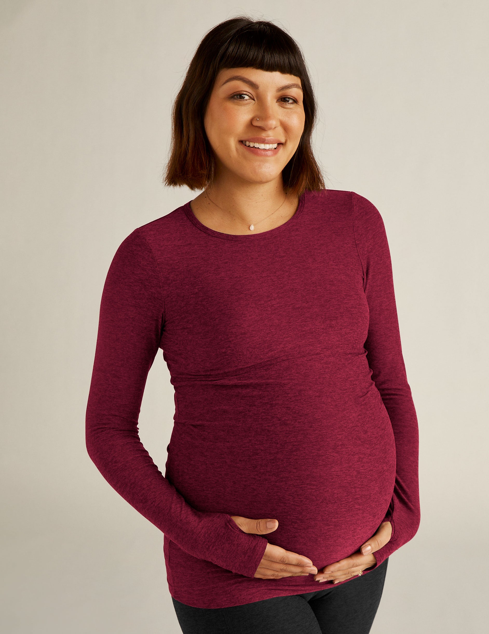 Featherweight Count On Me Maternity Crew Pullover