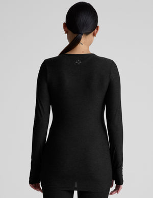 black long sleeve maternity top