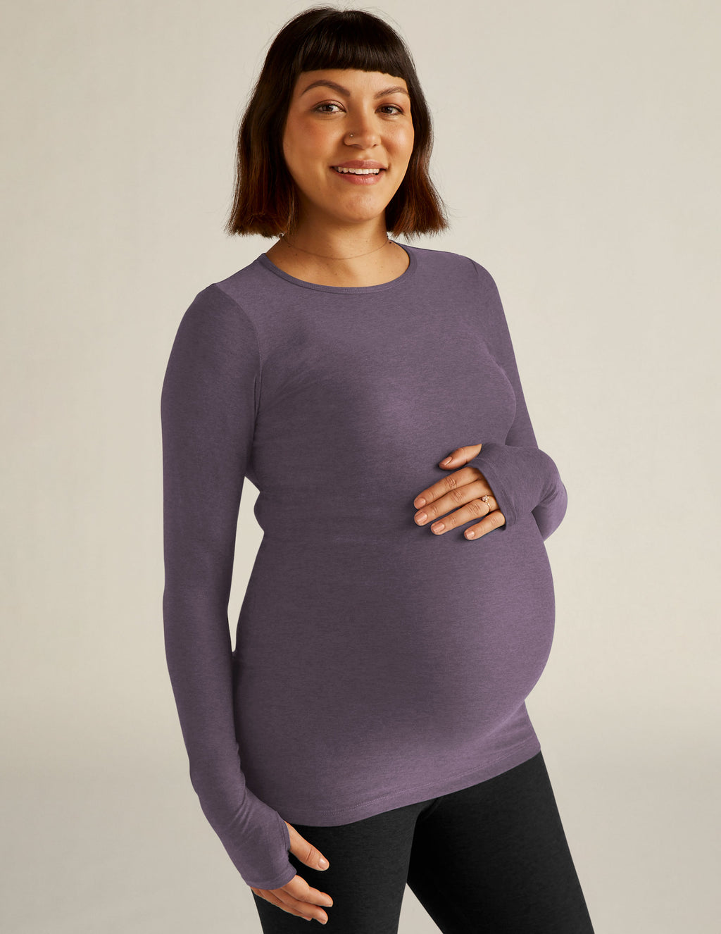 Featherweight Count On Me Maternity Crew Pullover Secondary Image