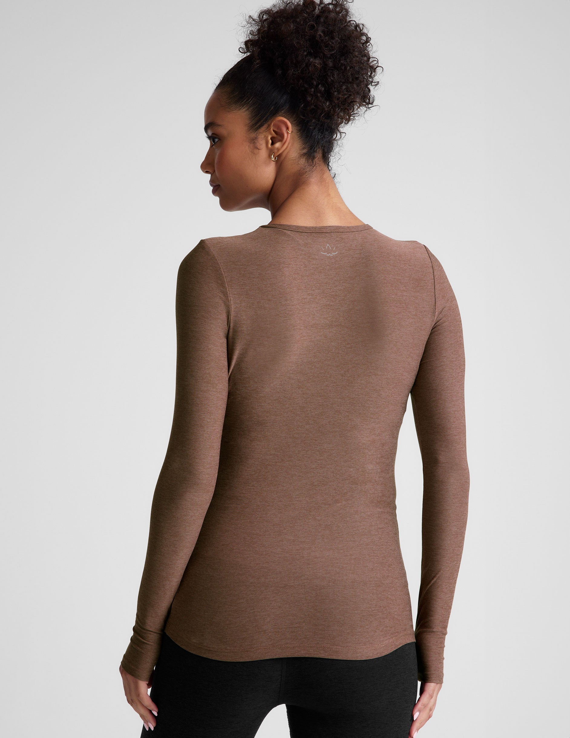 brown long sleeve top