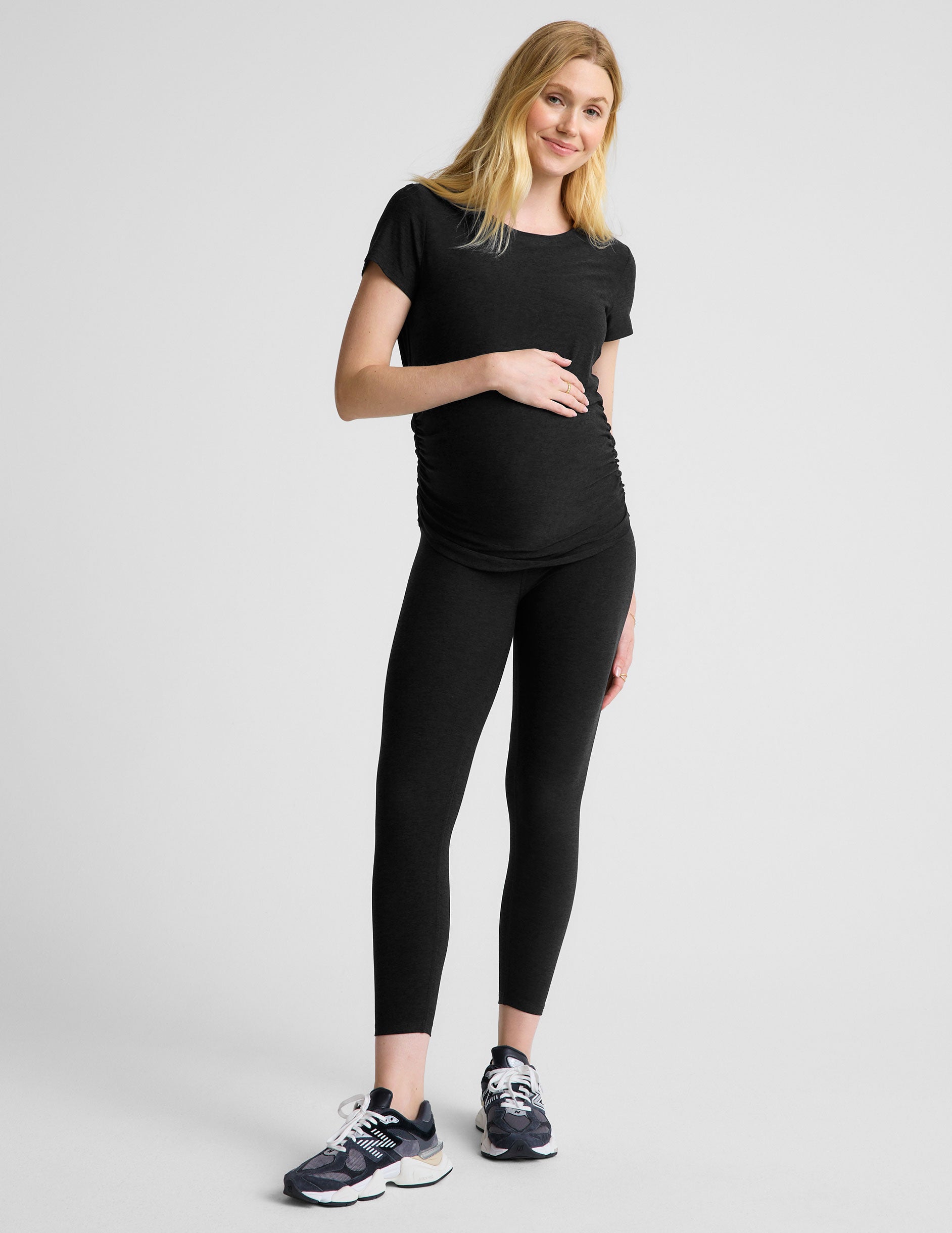 Black Short Sleeve Maternity Tee