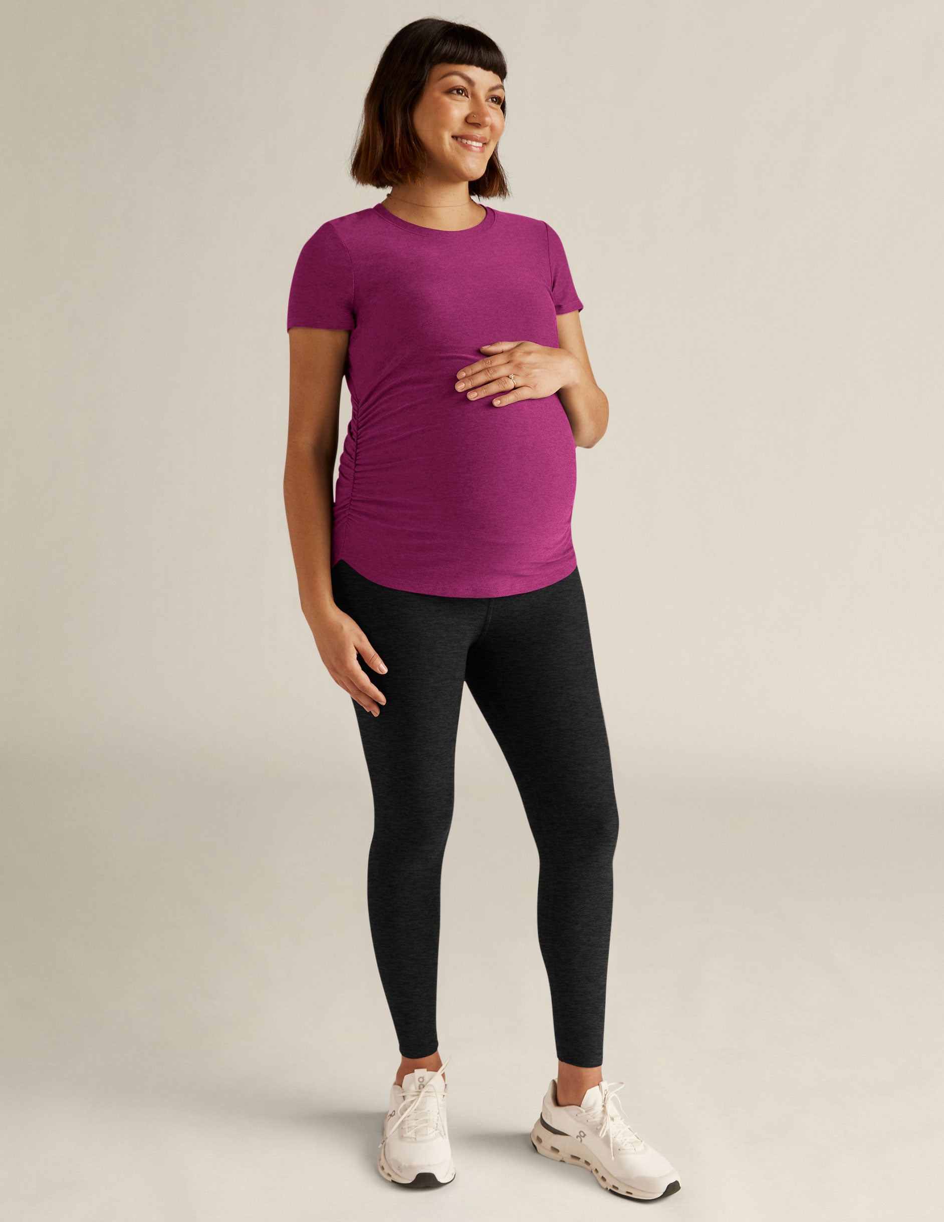 purple maternity relaxed fit t-shirt