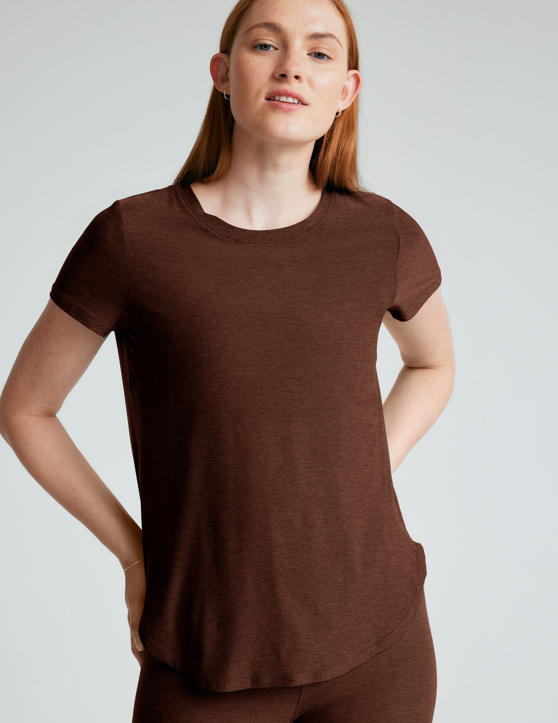 brown tee