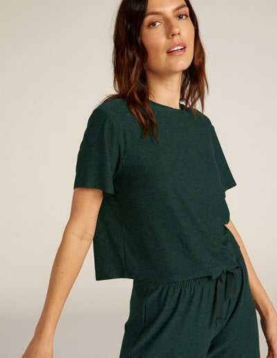 green short sleeve sleep shirt. 