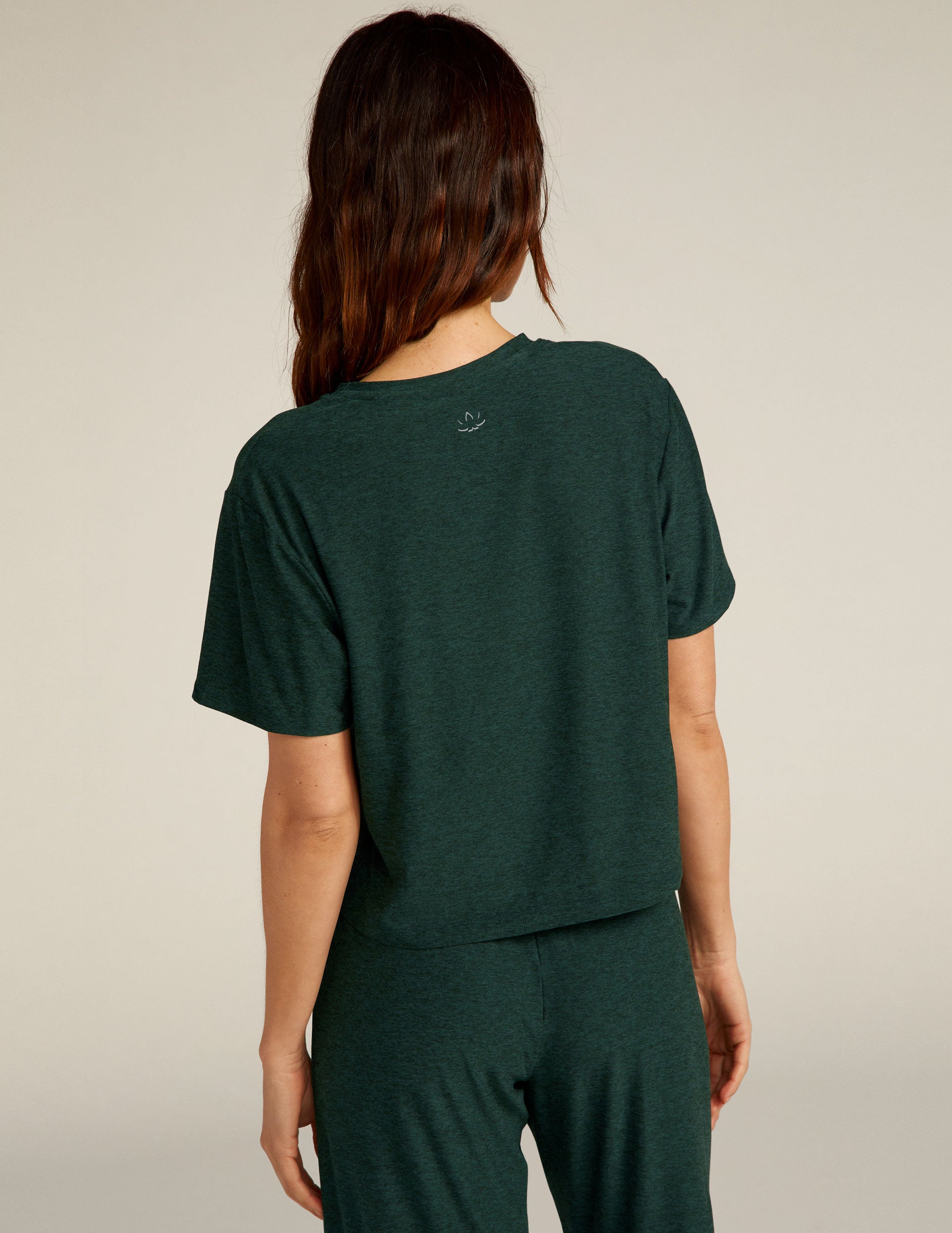 green short sleeve sleep shirt. 