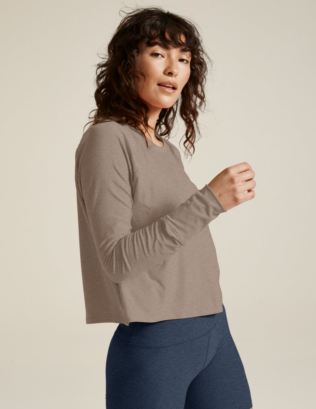 Gaia Yoga Long Sleeve Top - Light Grey Marl, Women's Base Layers & Long  Sleeve Tops