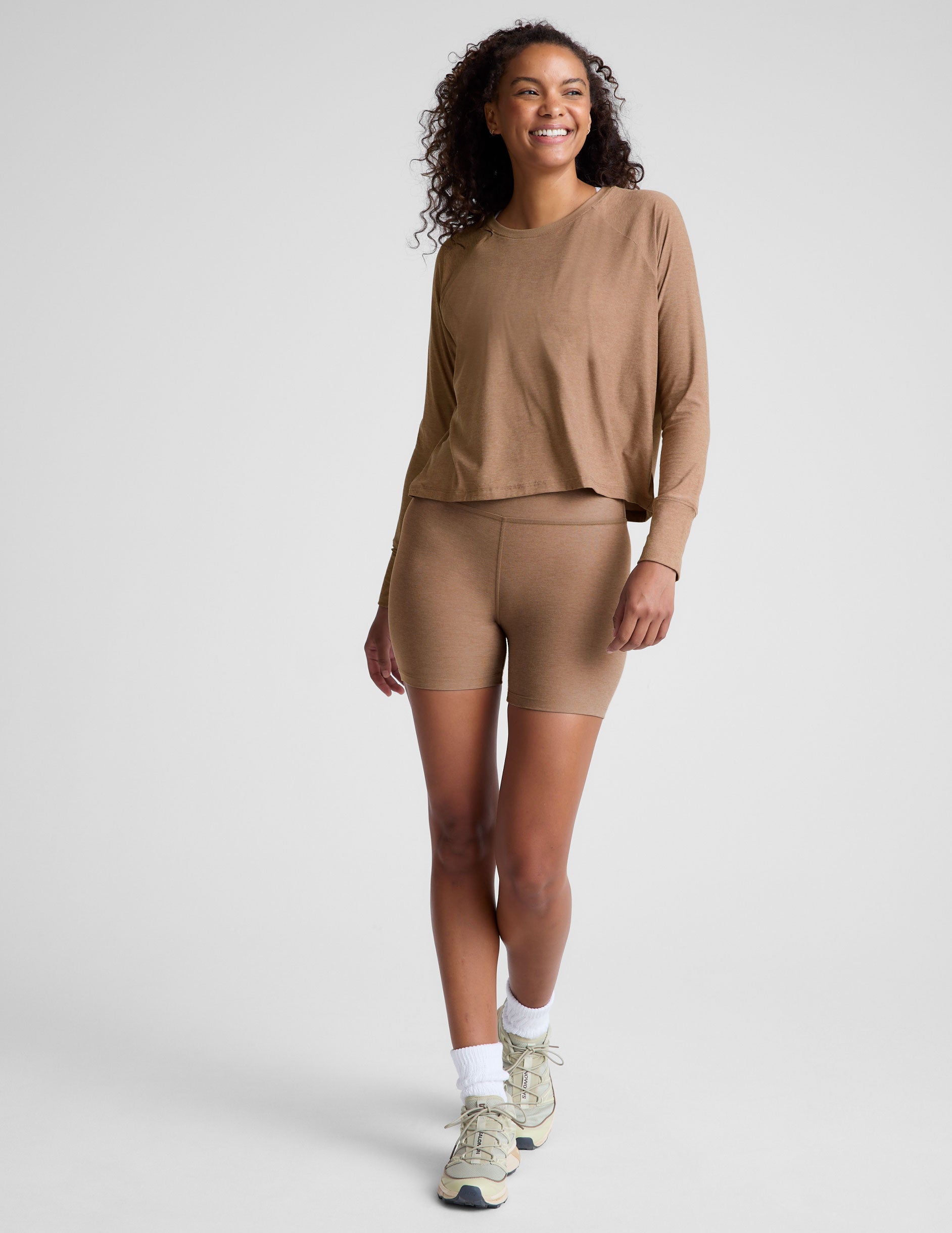 brown long sleeve top