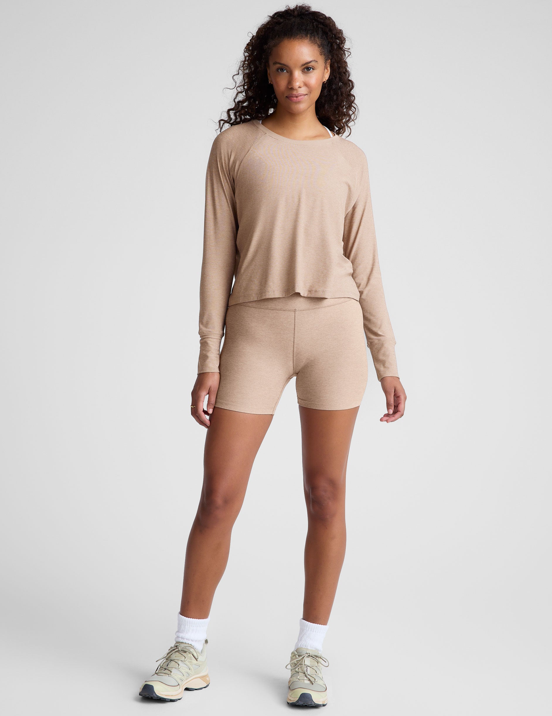 brown long sleeve top