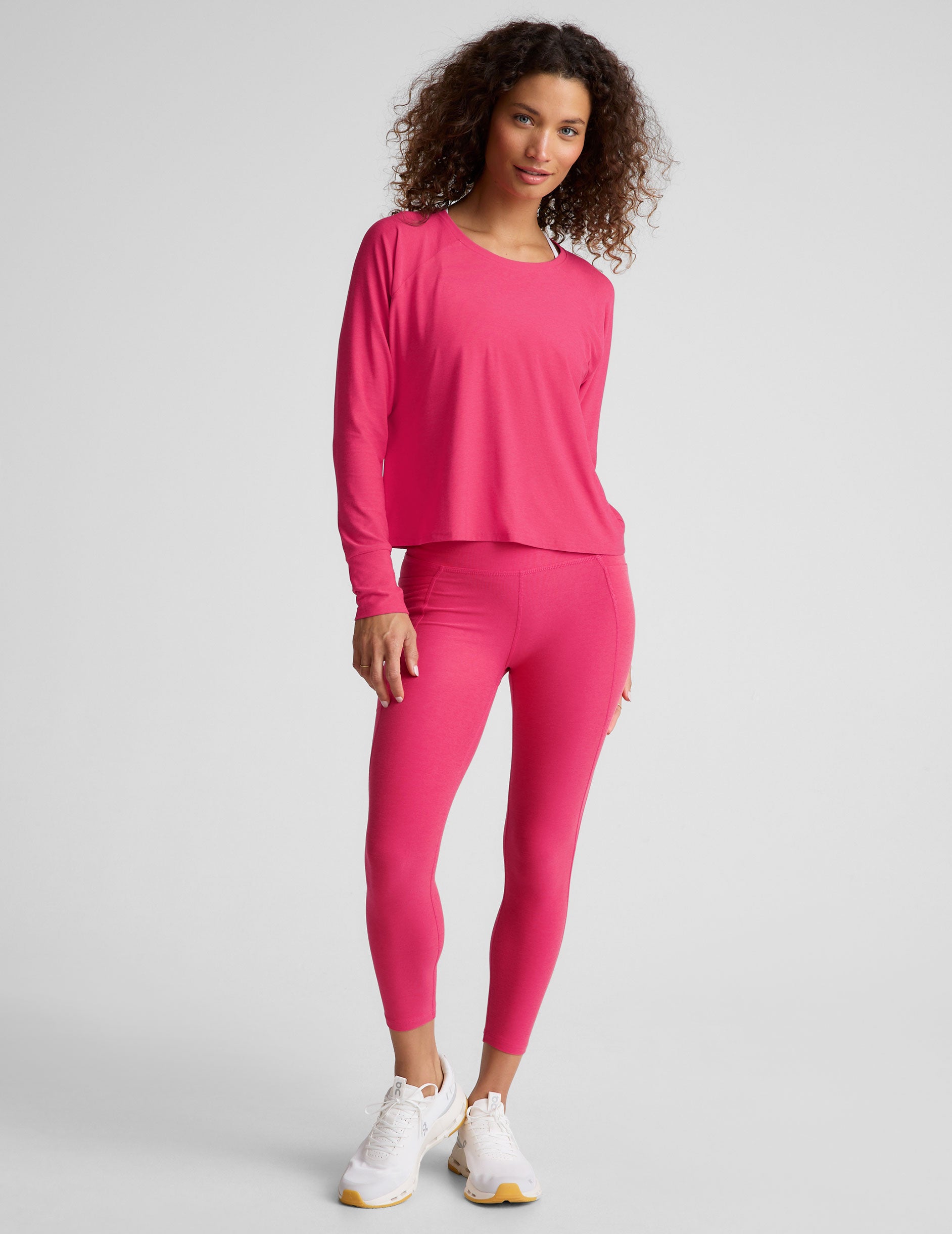 pink long sleeve top