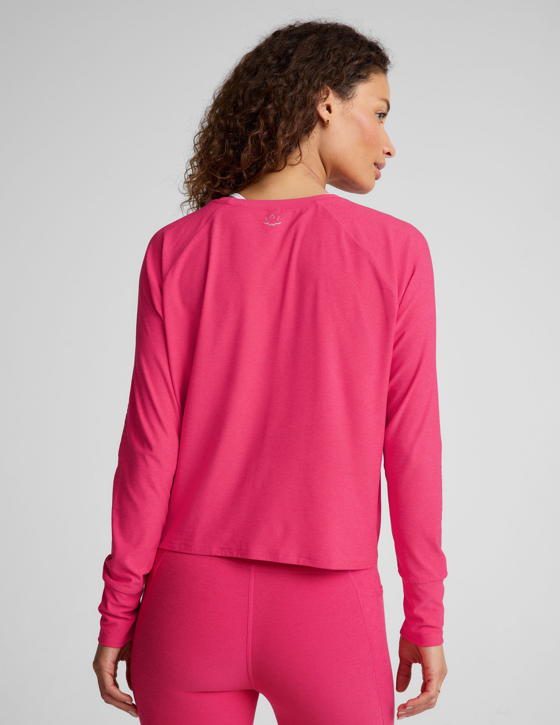 pink long sleeve top