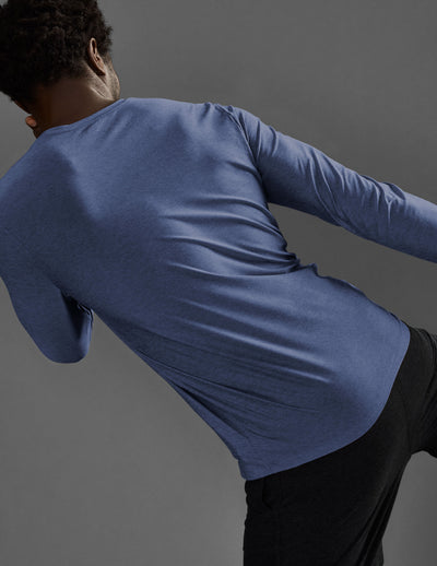 blue mens long sleeve shirt
