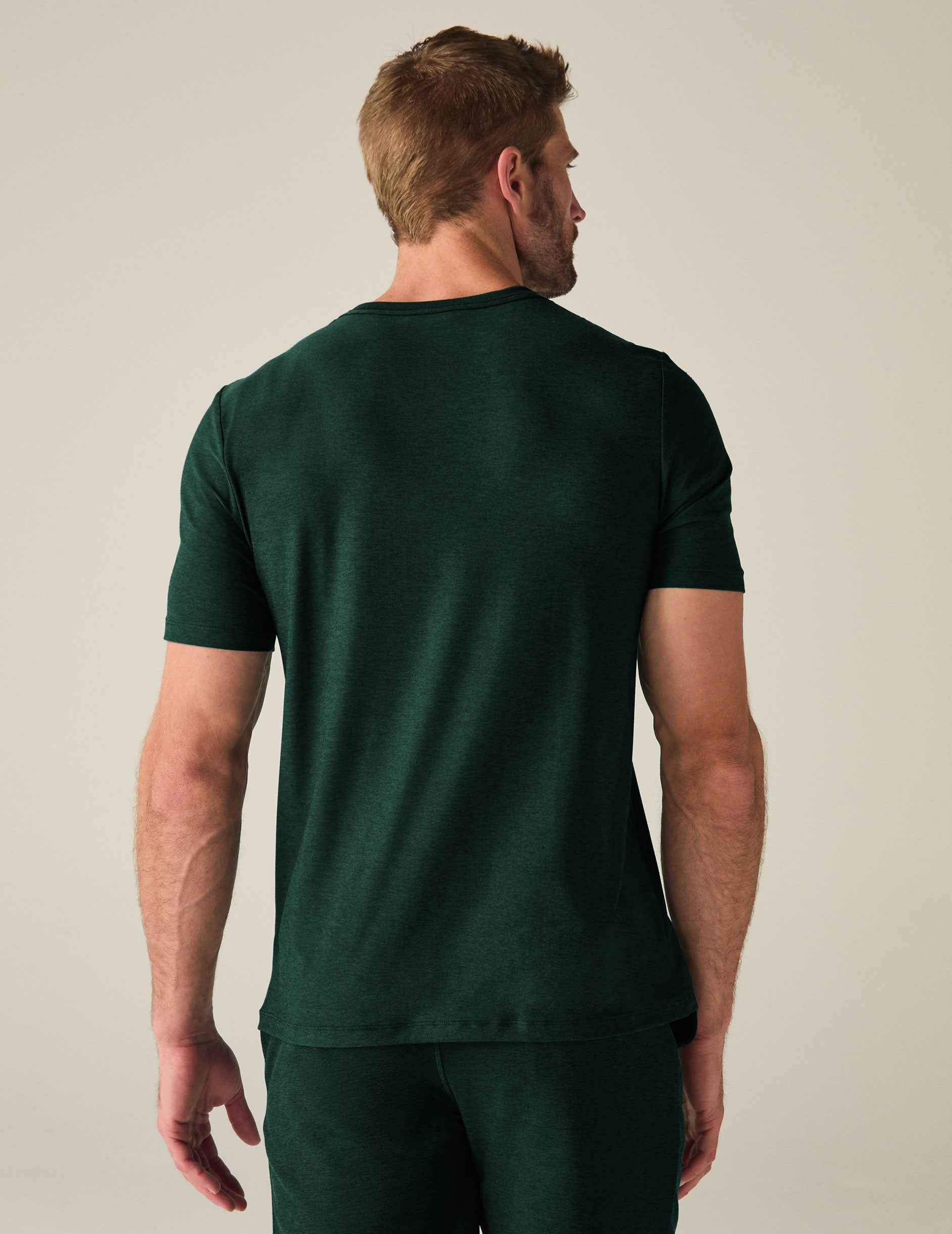 green mens short sleeve t-shirt. 