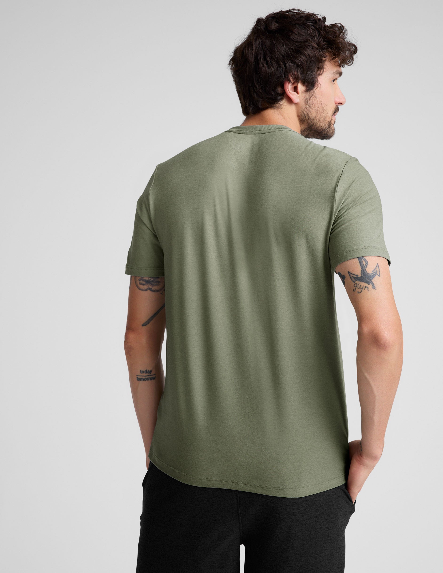 green men's short sleeve crew neck t-shirt. 