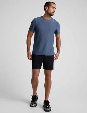 blue short sleeve men's t-shirt. 