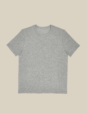 gray men's short sleeve shirt.