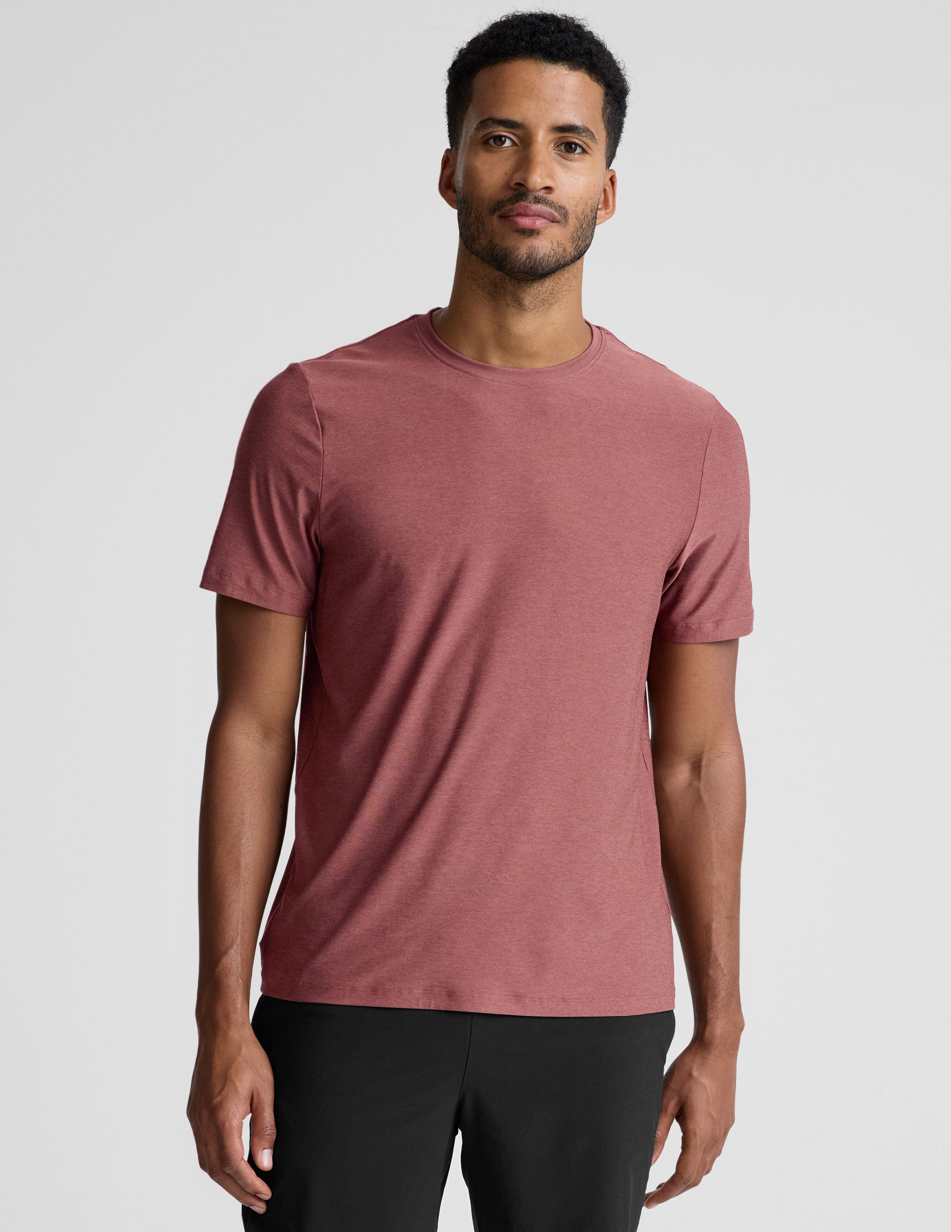 pink short sleeve men's crewneck t-shirt. 