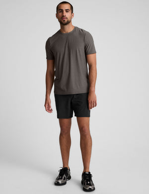 gray short sleeve men's t-shirt. 