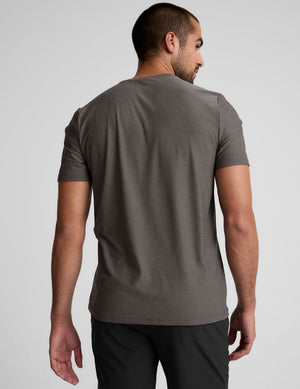 gray short sleeve men's t-shirt. 