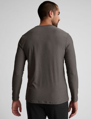 grey men's long sleeve top. 
