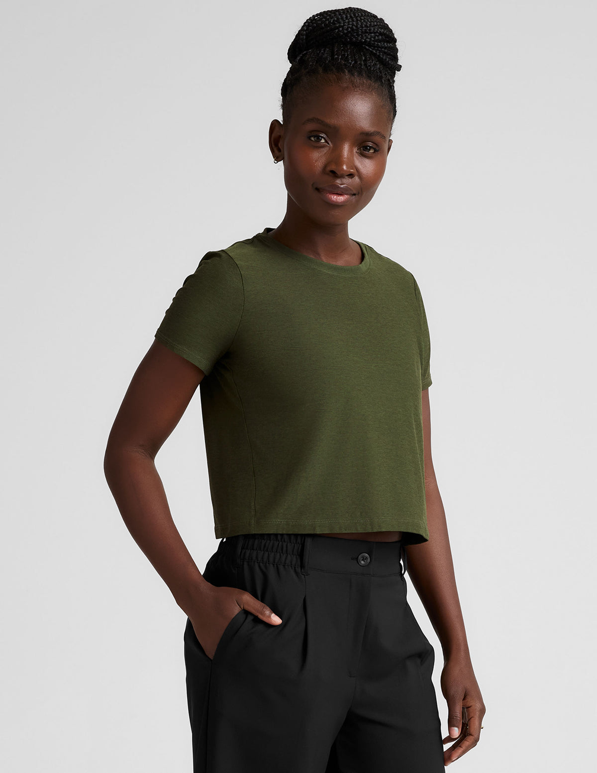 Featherweight Supreme Cropped Tee | Beyond Yoga