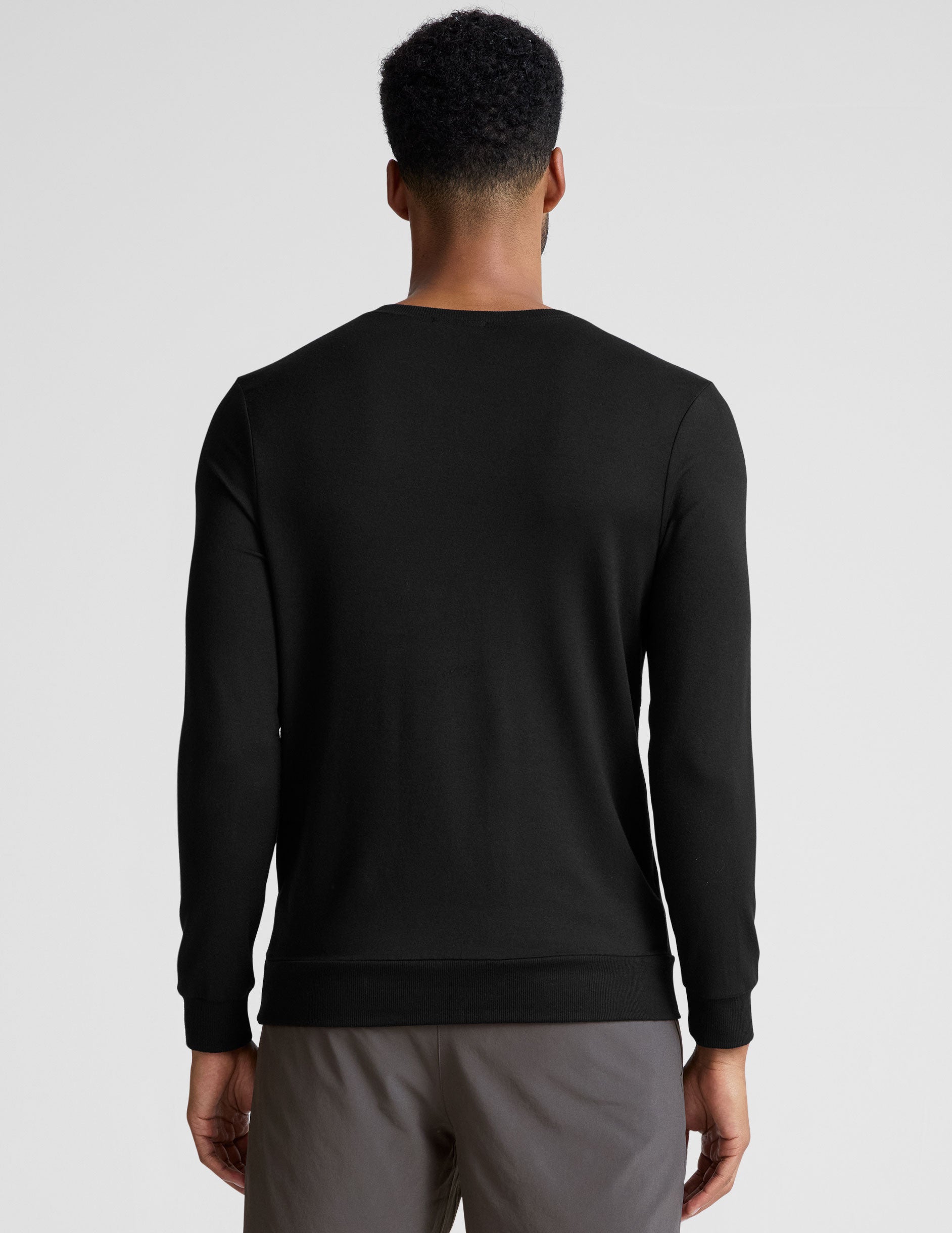 black mens long sleeve pullover