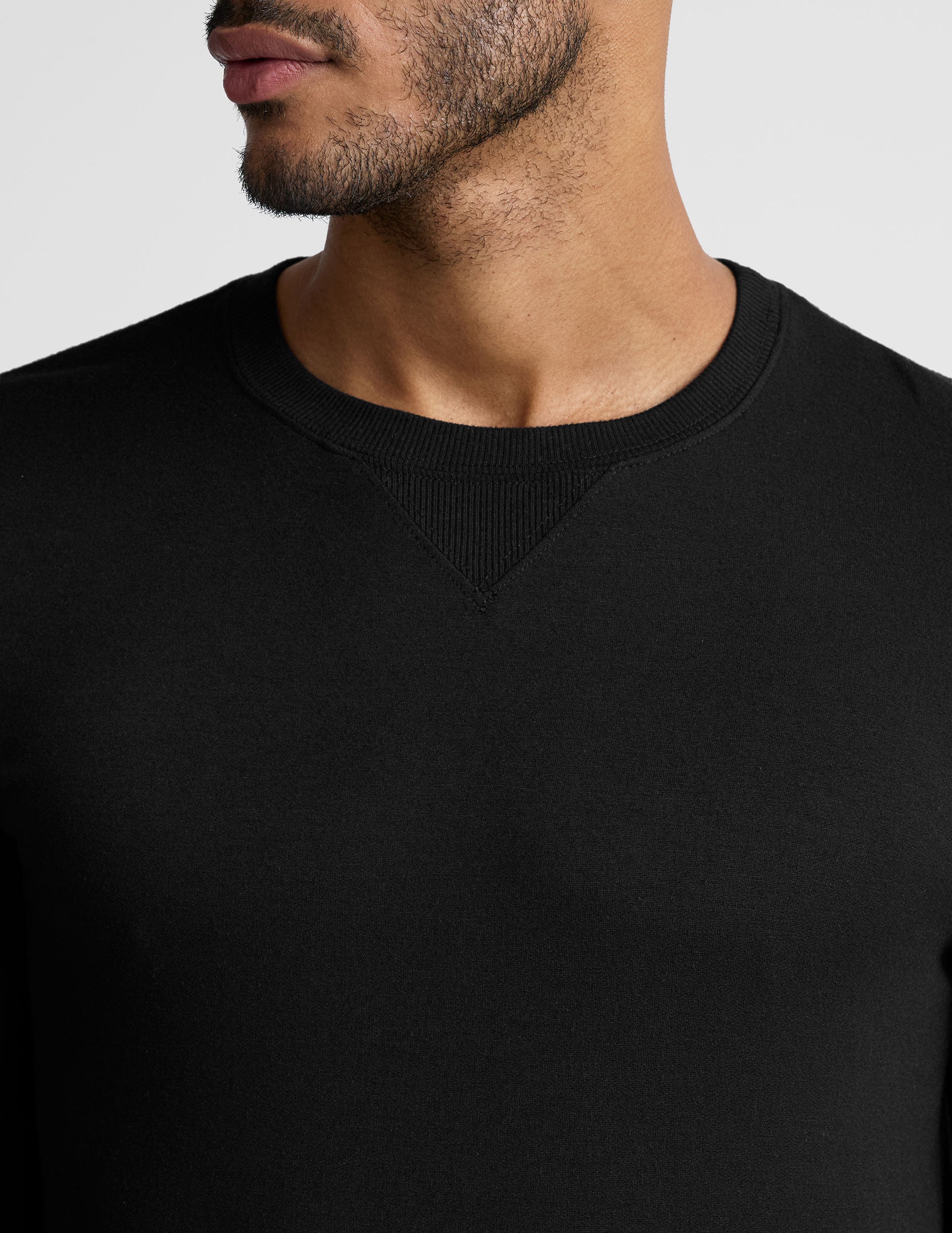 black mens long sleeve pullover