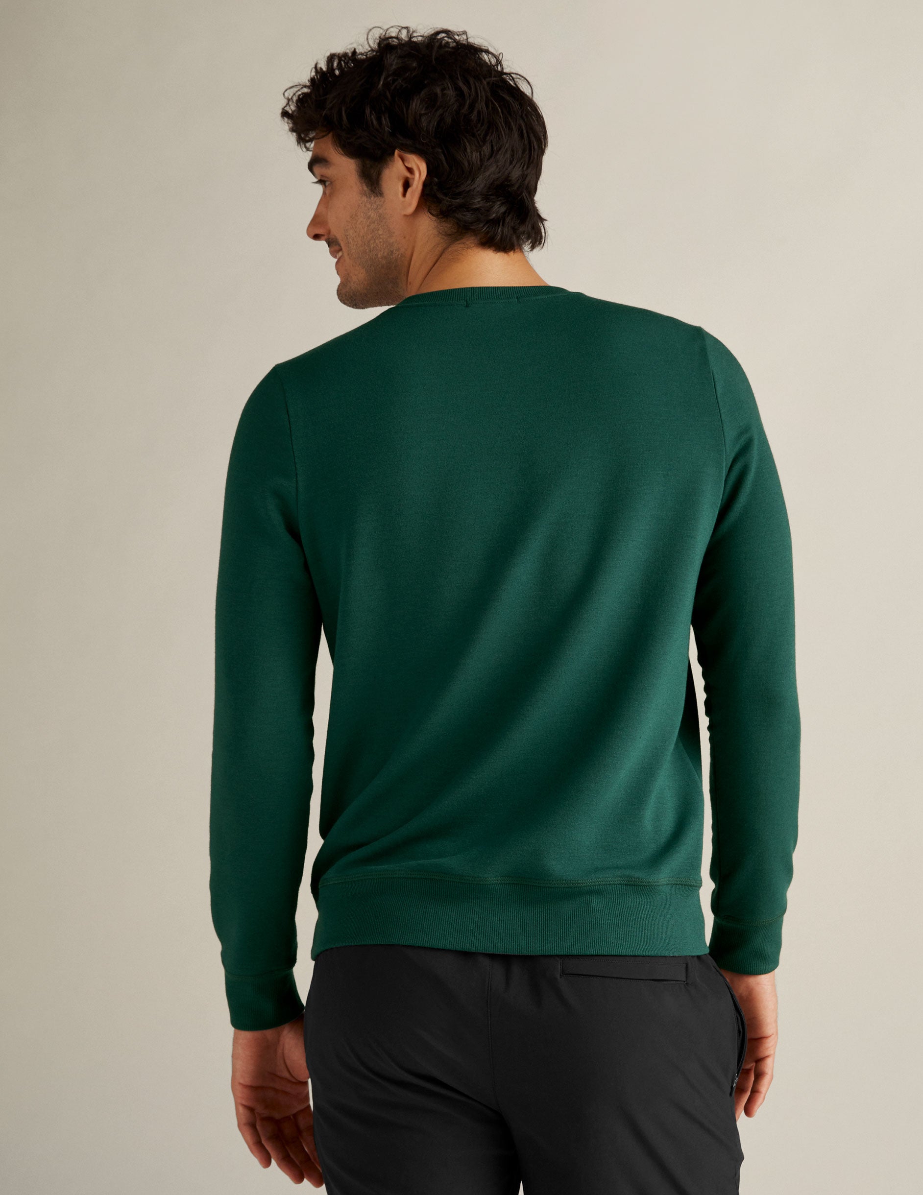 green mens crew neck pullover sweater. 