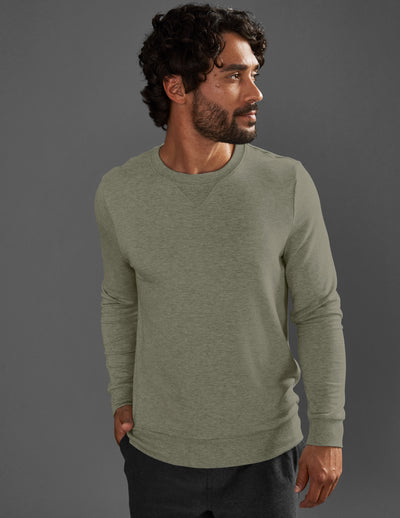 green mens long sleeve pullover shirt