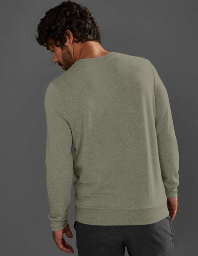 green mens long sleeve pullover shirt