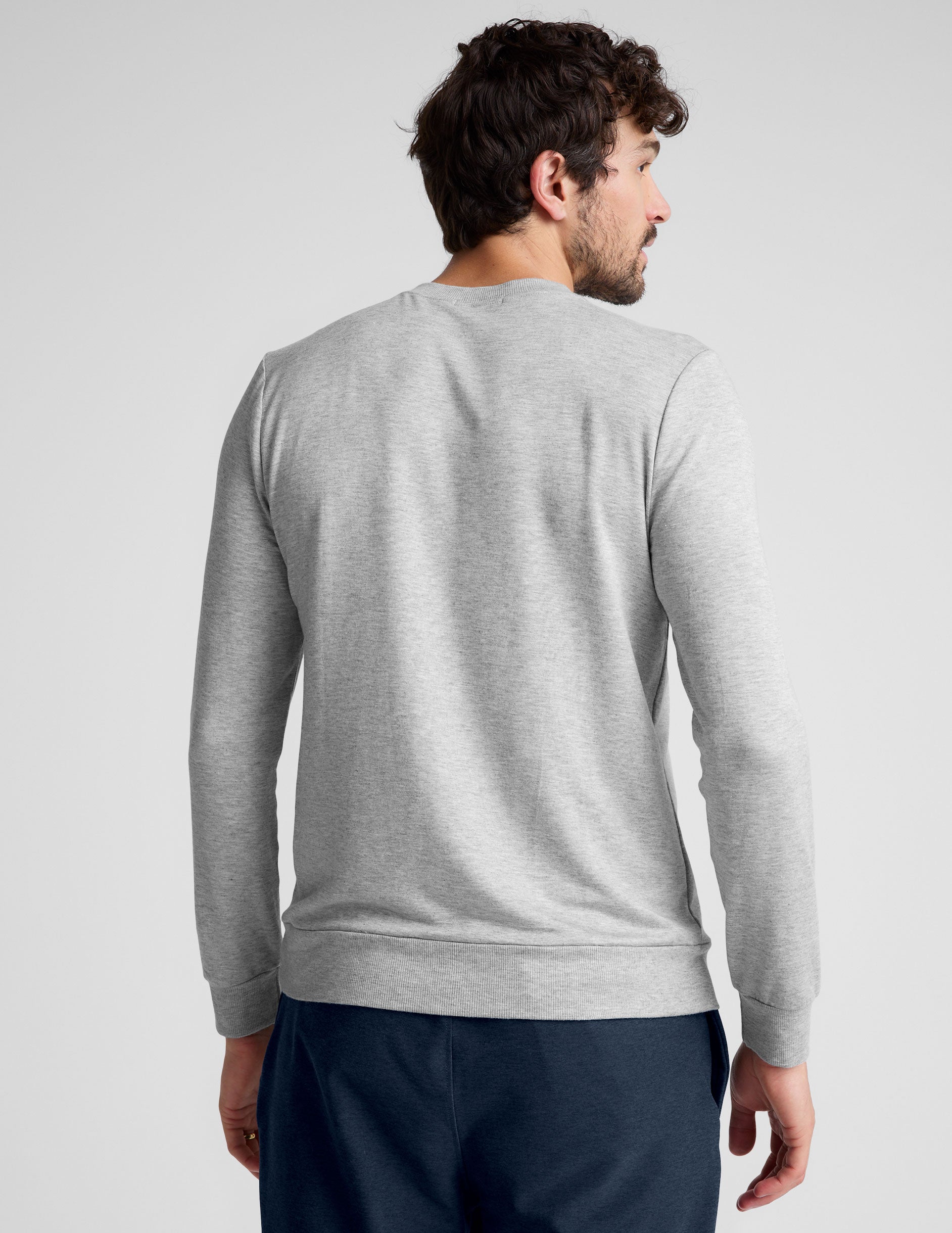 gray mens long sleeve pullover