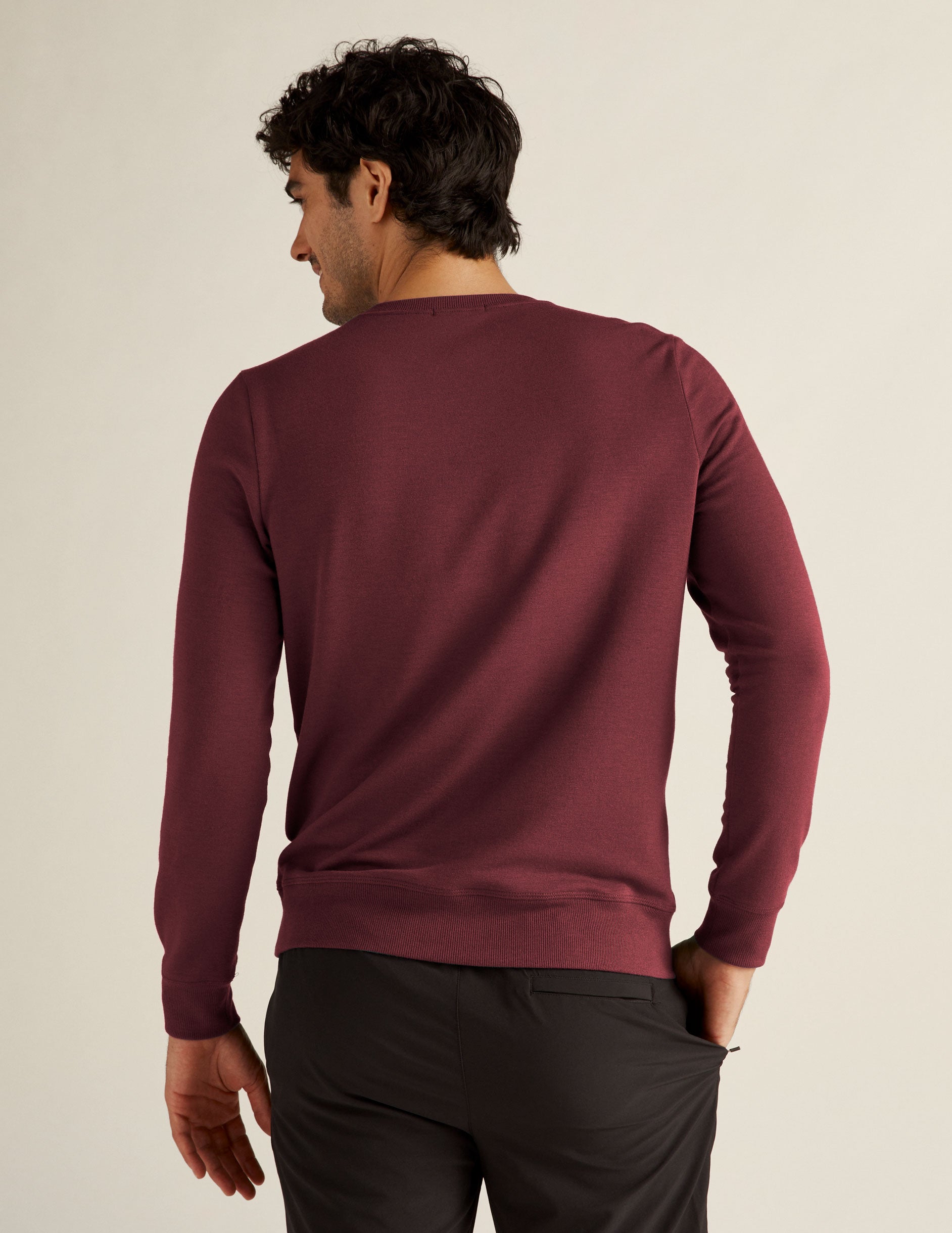 red long sleeve mens sweater. 