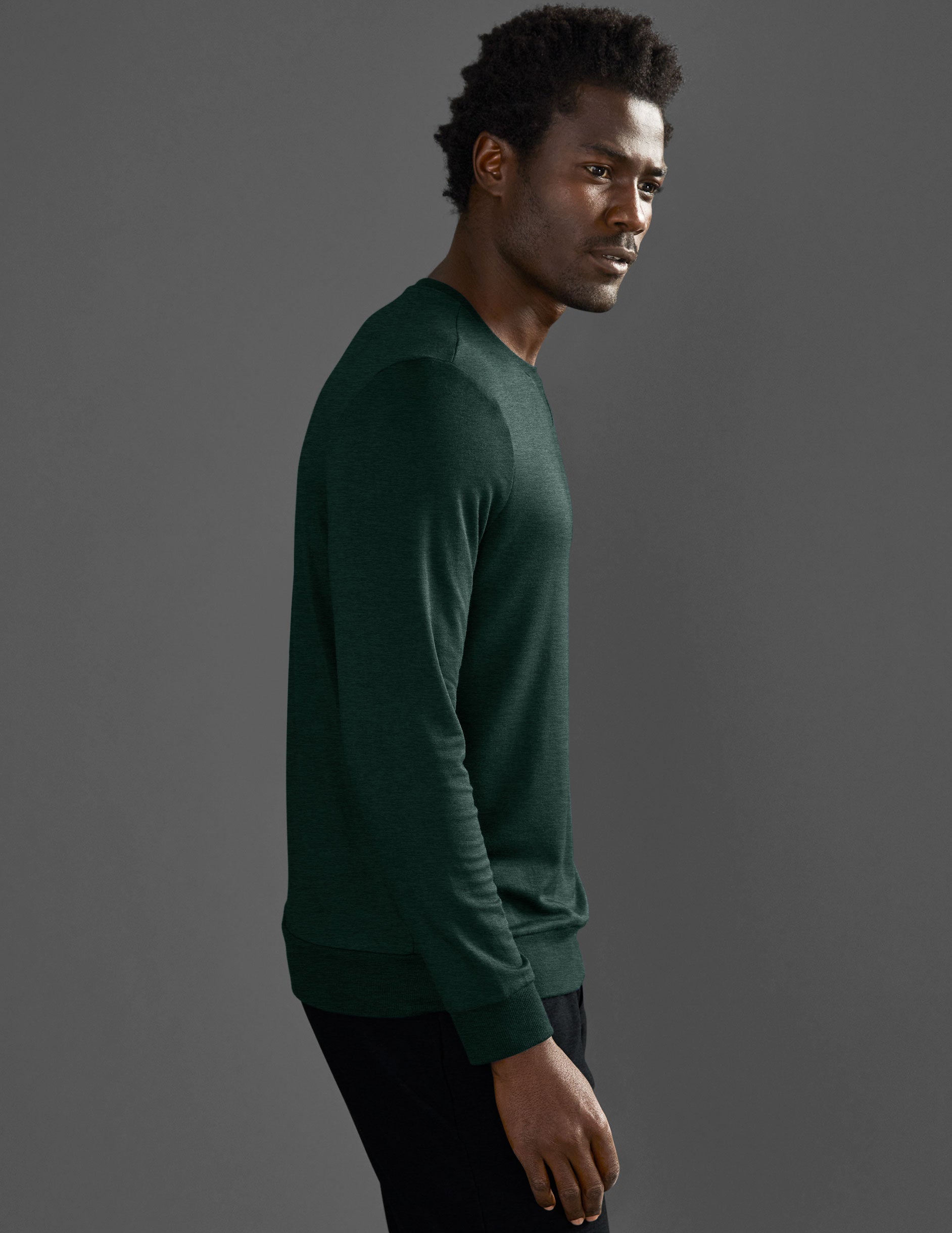 green men's long sleeve pullover sweater. 