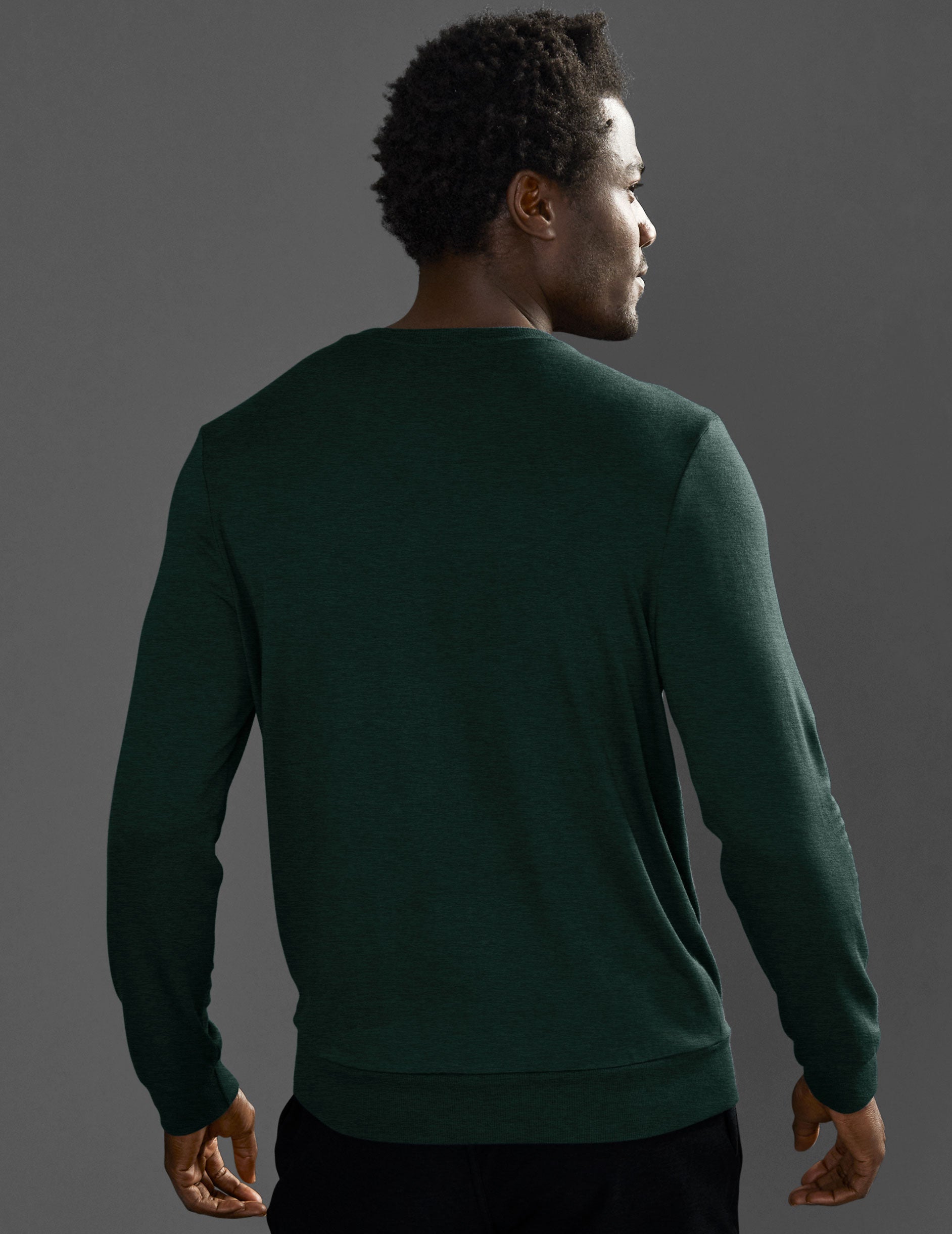 green men's long sleeve pullover sweater. 