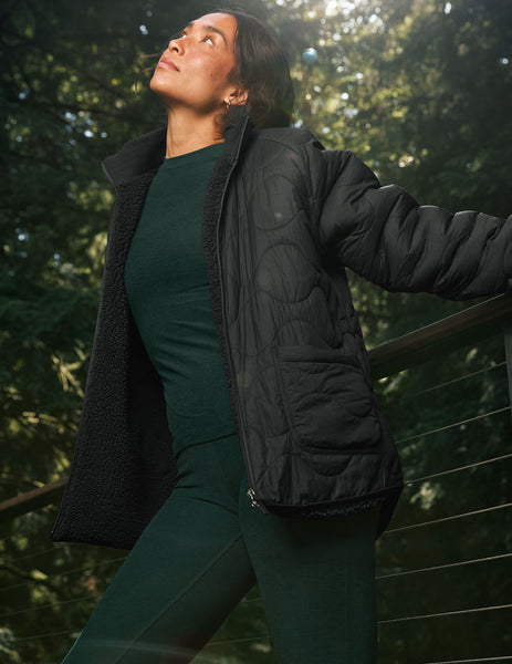 ジャケット・アウター BEEDEN SWITCHING RIB 2WAY PUFFER JACKET MR2288_black_6039_1067f508-