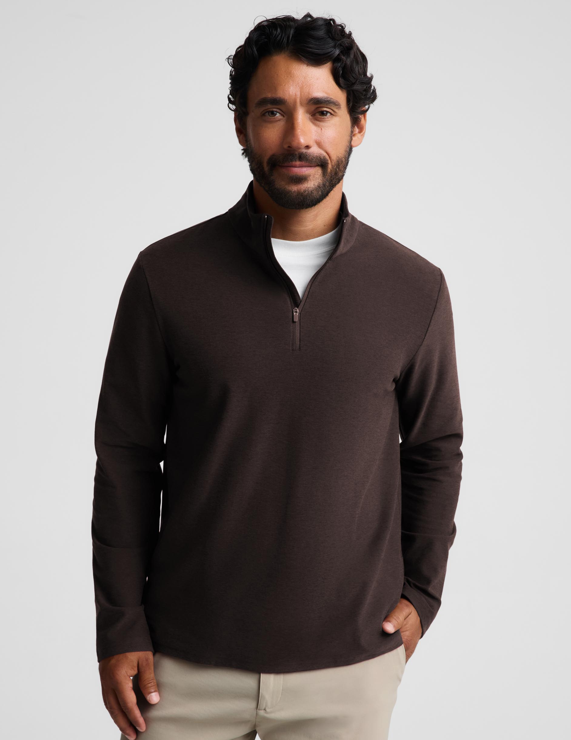 ヤヨマウンテンビューページ Spacedye Terrain Men's Quarter Zip Pullover | Beyond Yoga