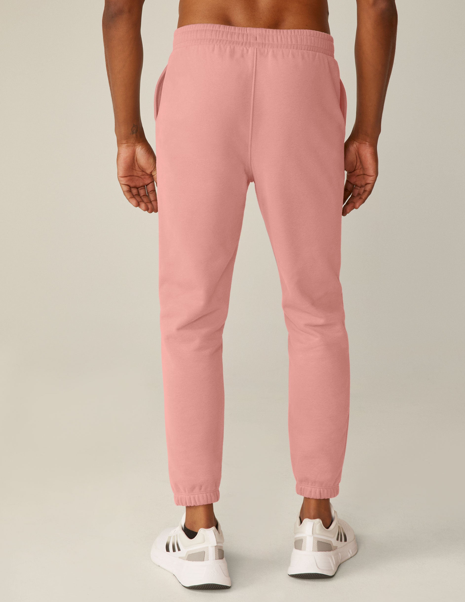 pink men's sweatpants with pockets. 