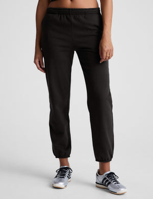 black midi jogger pants. 