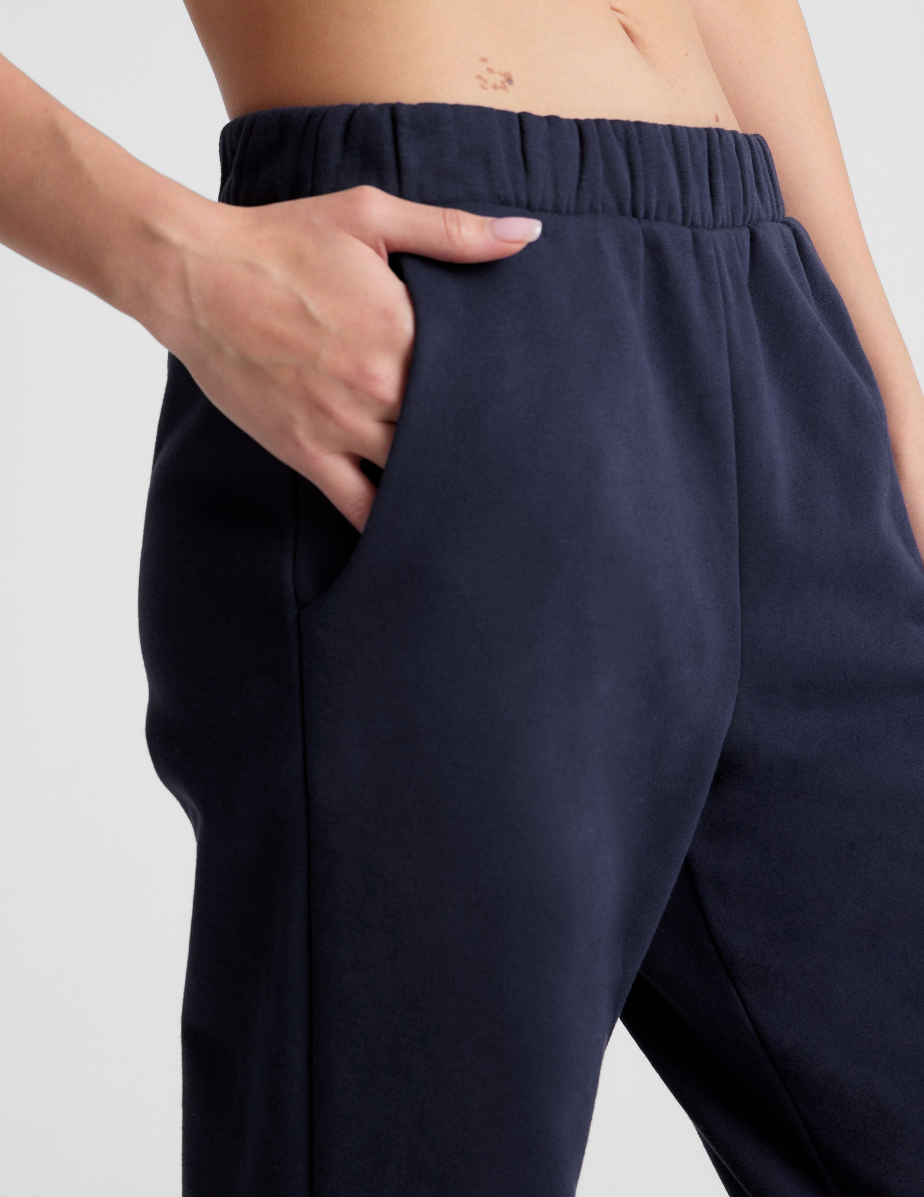 blue wide leg sweatpant