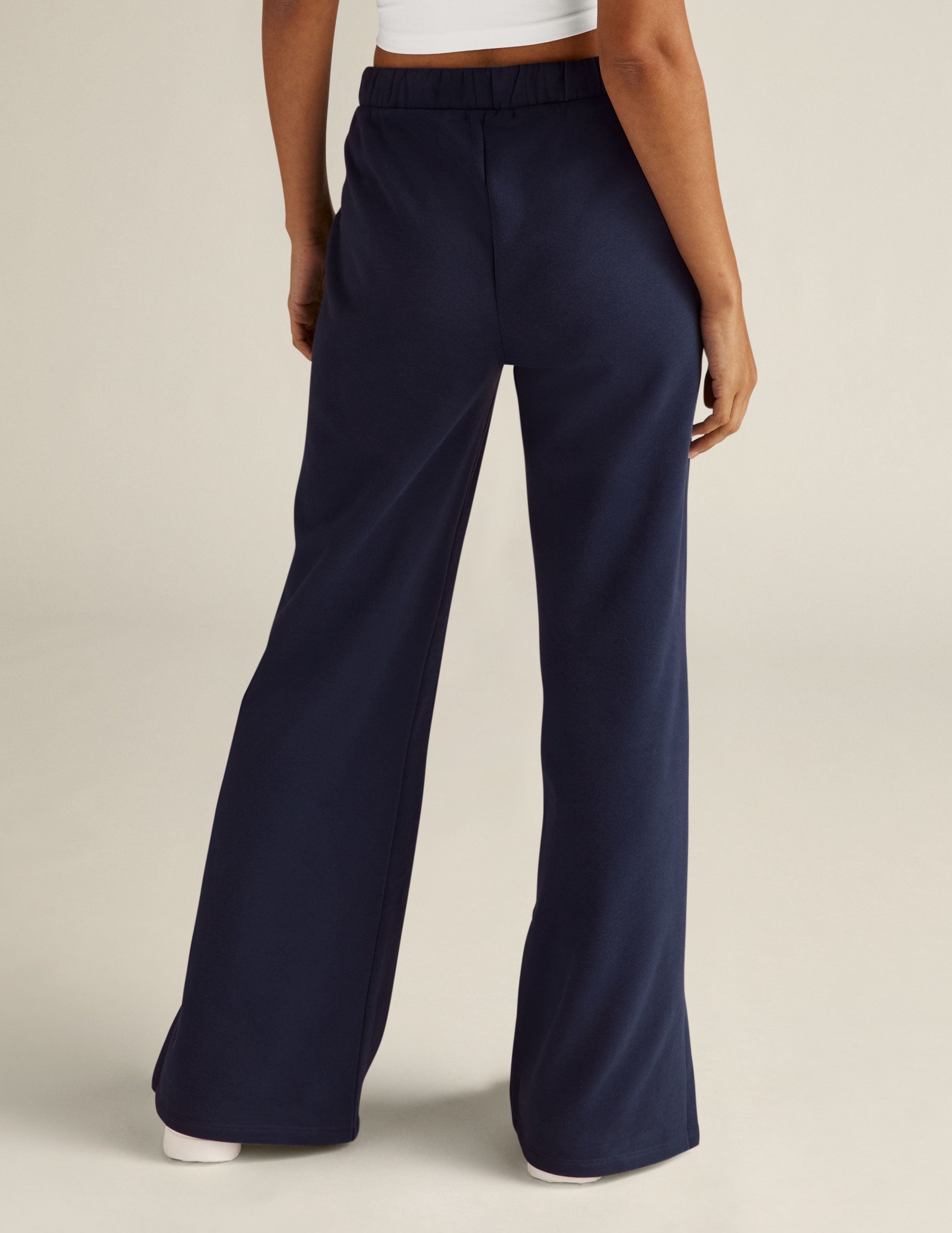 blue wide leg sweatpant