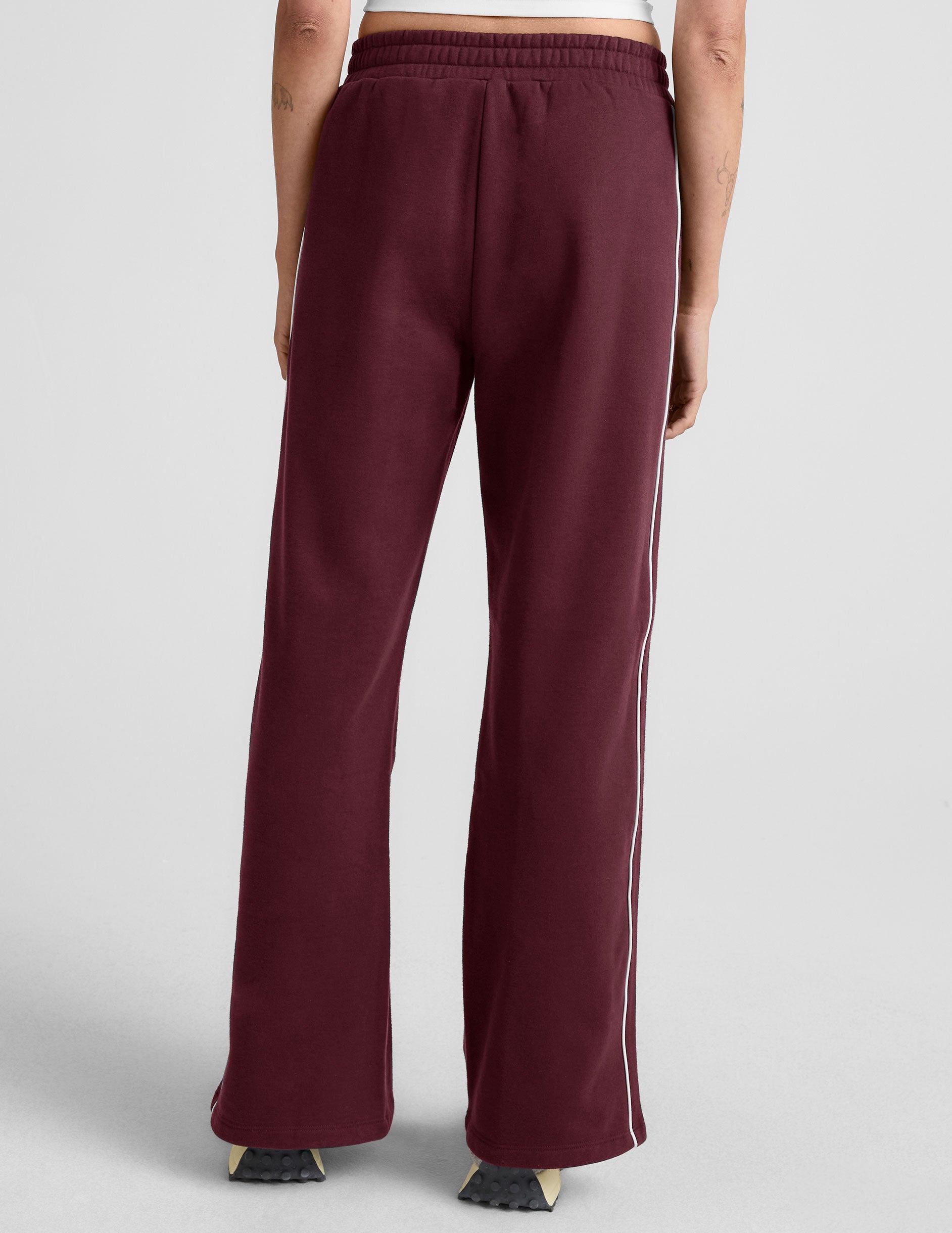 Wide Leg LuxeFleece Track Pants - Dark Cherry | Beyond Yoga