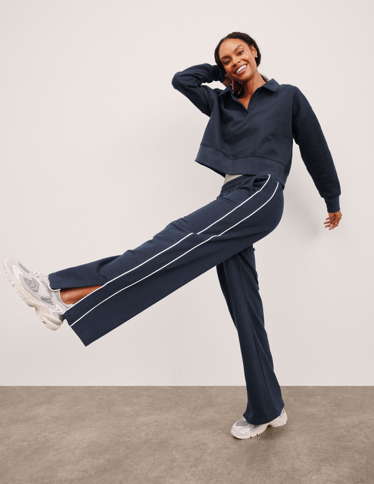 Relaxed Wide Leg LuxeFleece Pants - Nocturnal Navy | Beyond Yoga