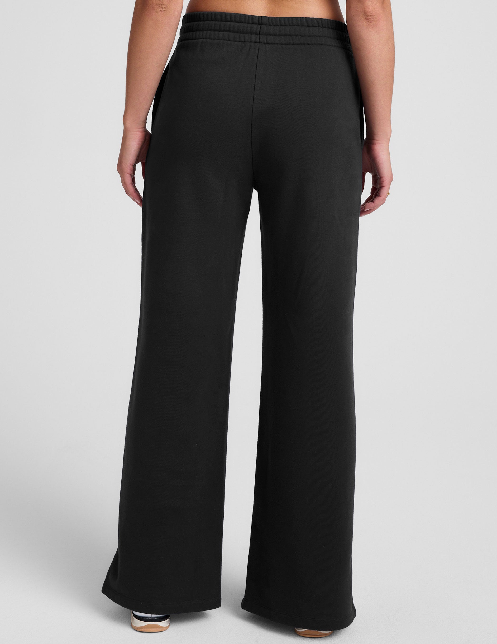 Wide Leg Side Slit LuxeFleece Pants - Black | Beyond Yoga