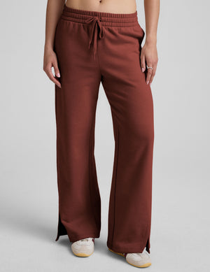LuxeFleece Side Slit Wide Leg Pant