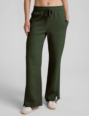 LuxeFleece Side Slit Wide Leg Pant