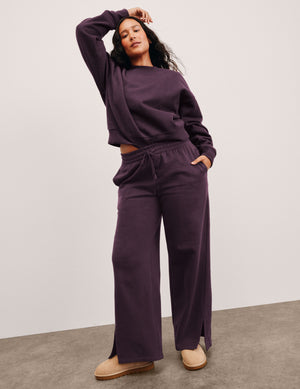 LuxeFleece Tranquil Slit Wide Leg Pant